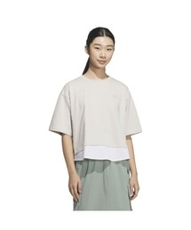 アディダス adidas レイヤード ルーズフィット半袖コットンTシャツ