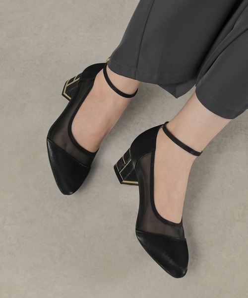 Kana（カナ）の「ラメ×シアー グリッター チャンキーヒール パンプス 結婚式 お呼ばれ オケージョン（パンプス・レディース・ブラック/シルバー/ベージュ・2L/M/L/S）」の19枚目の写真