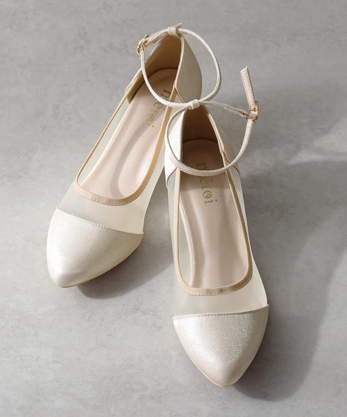 Kana（カナ）の「ラメ×シアー グリッター チャンキーヒール パンプス 結婚式 お呼ばれ オケージョン（パンプス・レディース・ブラック/シルバー/ベージュ・2L/M/L/S）」の10枚目の写真