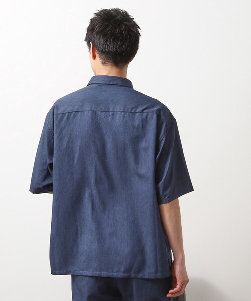 THE SHOP TK (ザ ショップ ティーケー )の「クールファイバー ダブルフラップ半袖シャツ 接触冷感/吸水速乾/UVケア/軽量/セットアップ可(シャツ/ブラウス・メンズ・ブラウン系/ネイビー・02/03/04)」の13枚目の写真