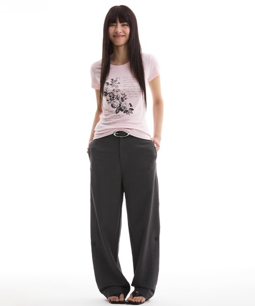 FUNKYFUN ワイドレッグパンツ ストレッチデニムワイドパンツ（52-52PK79-205）｜おにぎり