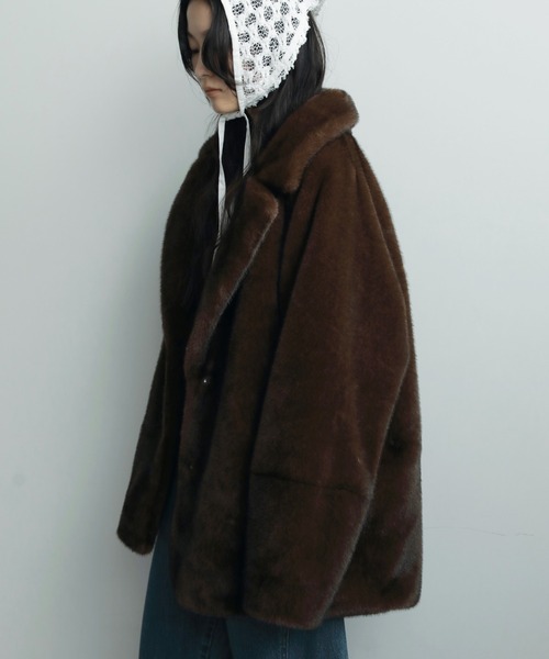 Eco Minkfur Jacket（テーラードジャケット）｜anuke（アンヌーク）の