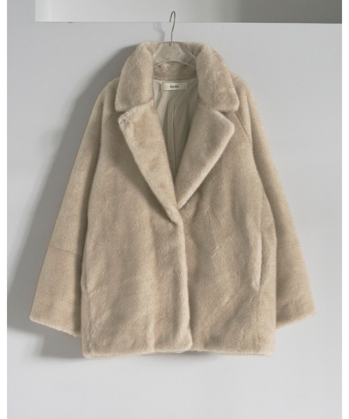 さ*マ様 anuke Eco Minkfur Jacket アイボリー サイズ3 Eco Minkfur Jacket（テーラードジャケット）｜anuke（アンヌーク）の