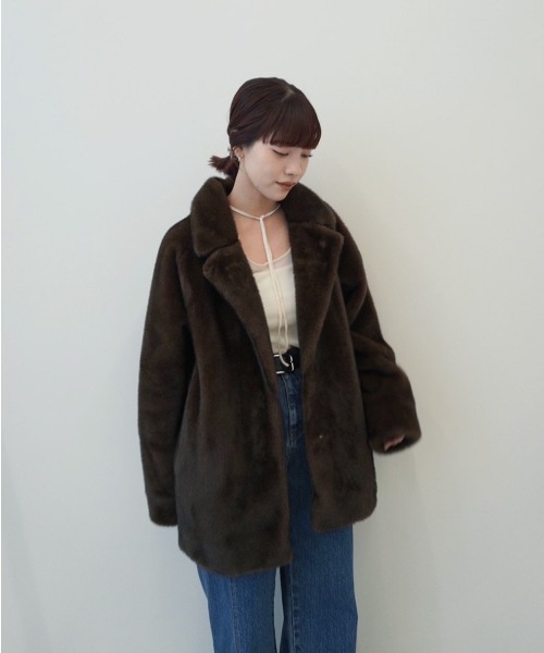 Eco Minkfur Jacket（テーラードジャケット）｜anuke（アンヌーク）の