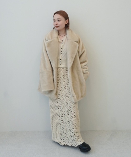 Eco Minkfur Jacket（テーラードジャケット）｜anuke（アンヌーク）の