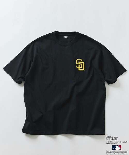 L/フリークスストア×PEANUTS×MLB別注/バックロゴ/ドジャース/黒