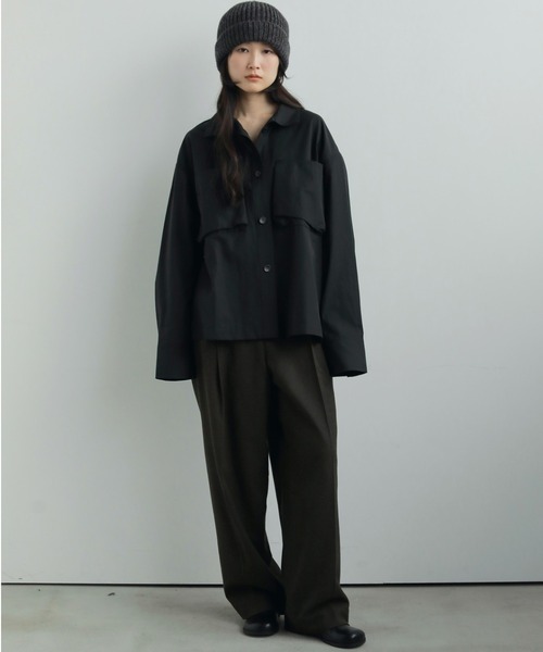 anuke（アンヌーク）の「Wool Tuck Pants（その他パンツ・レディース・グレー/ブラウン・38inch/36inch）」の3枚目の写真