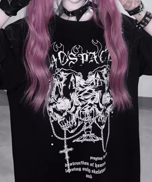 A'GEM/9 × .kom 『AOSPACE』 ツインスカル半袖Tシャツ