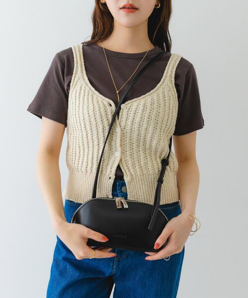 RODE SKO（ロデスコ）の「ADD CULUMN　FIGRE POCHETTE（ショルダーバッグ・レディース・ブラック/ブラウン/アイボリー・-）」の6枚目の写真