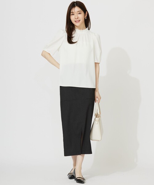 ANY SIS（エニィスィス）の「【洗える】フリルネックスタンド ブラウス（シャツ/ブラウス・レディース・スカイブルー系1/ホワイト系/ピンク系1/ネイビー系・2）」の11枚目の写真