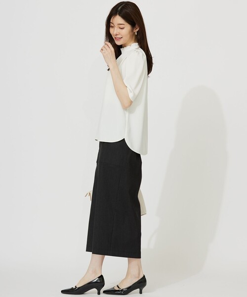 ANY SIS（エニィスィス）の「【洗える】フリルネックスタンド ブラウス（シャツ/ブラウス・レディース・スカイブルー系1/ホワイト系/ピンク系1/ネイビー系・2）」の12枚目の写真