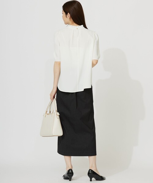 ANY SIS（エニィスィス）の「【洗える】フリルネックスタンド ブラウス（シャツ/ブラウス・レディース・スカイブルー系1/ホワイト系/ピンク系1/ネイビー系・2）」の13枚目の写真