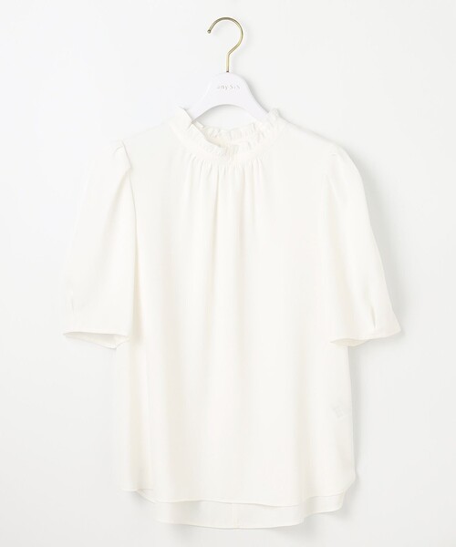 ANY SIS（エニィスィス）の「【洗える】フリルネックスタンド ブラウス（シャツ/ブラウス・レディース・スカイブルー系1/ホワイト系/ピンク系1/ネイビー系・2）」の16枚目の写真