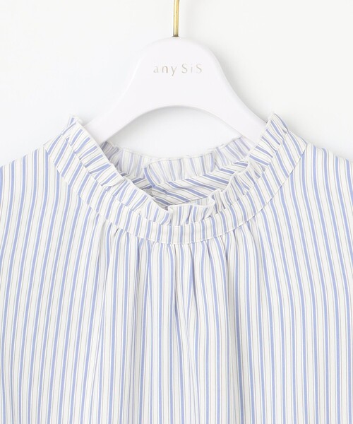 ANY SIS（エニィスィス）の「【洗える】フリルネックスタンド ブラウス（シャツ/ブラウス・レディース・スカイブルー系1/ホワイト系/ピンク系1/ネイビー系・2）」の17枚目の写真
