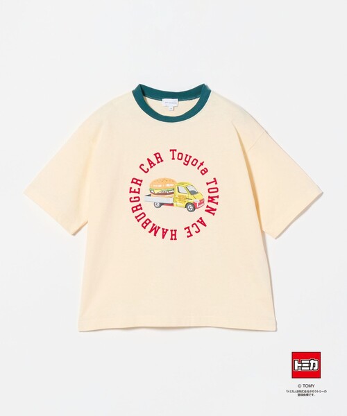 green label relaxing(グリーンレーベルリラクシング)の「【別注】<TOMICA>リンガーTシャツ 2 / キッズ 100cm-120cm(Tシャツ/カットソー・キッズ・オフホワイト/ライトブルー/ダークグレー・100cm/120cm/110cm)」の2枚目の写真
