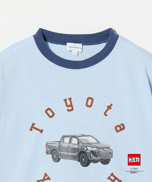 【green label relaxing別注】シャーリングプリントtシャツ green label relaxing tシャツ グラフィック フォト Tシャツ