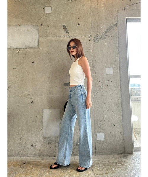 TRUNC（トランクエイティーエイト）の「Semi Flared Denim / セミフレアデニム（デニムパンツ・レディース・ブルー・SMALL/MEDIUM）」の6枚目の写真