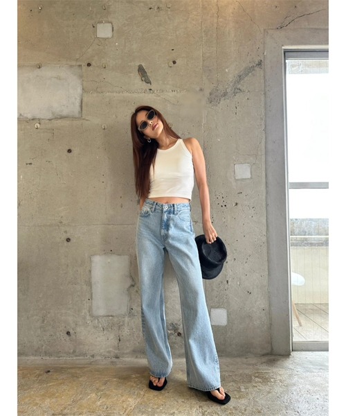 TRUNC（トランクエイティーエイト）の「Semi Flared Denim / セミフレアデニム（デニムパンツ・レディース・ブルー・SMALL/MEDIUM）」の5枚目の写真