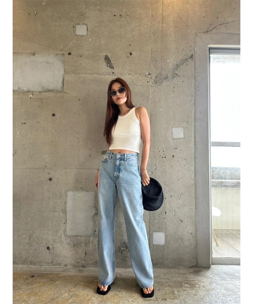 TRUNC（トランクエイティーエイト）の「Semi Flared Denim / セミフレアデニム（デニムパンツ・レディース・ブルー・SMALL/MEDIUM）」の8枚目の写真