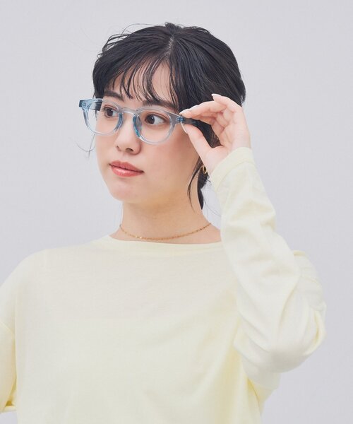 Zoff（ゾフ）の「ウェリントン型 メガネ｜クリアカラー｜伊達メガネ 度付きメガネ｜ユニセックス｜読書 ビジネス｜Zoff｜CLASSIC（メガネ・メンズ・クリア/クリアブルー/レッド/ブラウン系8・FREE）」の6枚目の写真