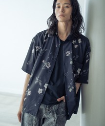 RATTLE TRAP（ラトルトラップ）の「ルーズシルエット 総柄レギュラーカラードレープ半袖シャツ（シャツ/ブラウス）」