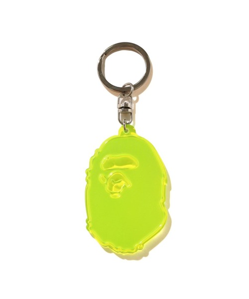 A BATHING APE（アベイシングエイプ）の「APE HEAD REFLECTIVE KEYCHAIN（キーホルダー・メンズ・ホワイト/ブラック/イエロー/オレンジ・FREE）」の2枚目の写真