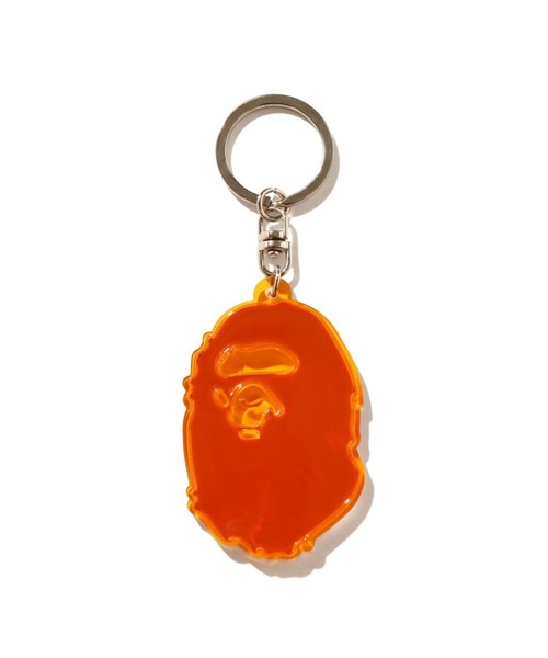 A BATHING APE（アベイシングエイプ）の「APE HEAD REFLECTIVE KEYCHAIN（キーホルダー・メンズ・ホワイト/ブラック/イエロー/オレンジ・FREE）」の4枚目の写真