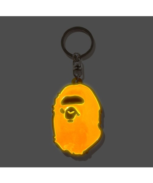 A BATHING APE（アベイシングエイプ）の「APE HEAD REFLECTIVE KEYCHAIN（キーホルダー・メンズ・ホワイト/ブラック/イエロー/オレンジ・FREE）」の6枚目の写真
