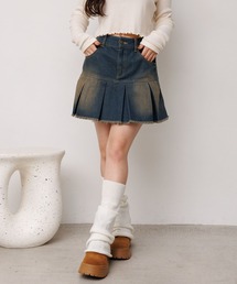 repipi armario（レピピ アルマリオ）の「デニムスソプリーツスカート（スカート）」