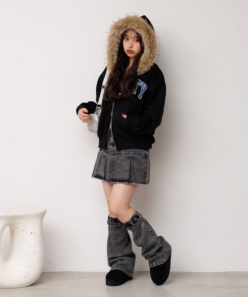 デニムスソプリーツスカート（スカート）｜repipi armario（レピピ