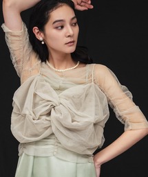 ANDRESD アンドレスド　トップス　ベージュ　ホワイト　フリーサイズ　結婚式 ANDRESD｜アンドレスドのトップス（ベージュ系）通販 - ZOZOTOWN