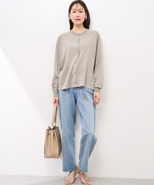ROPE' PICNIC(ロペピクニック)の「【emur/エミュール】インターシャバックロゴカーディガン(カーディガン/ボレロ・レディース・ライトグレー/オフホワイト/チャコールグレー・38)」の11枚目の写真