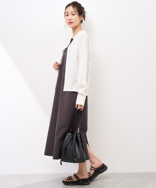 ROPE' PICNIC(ロペピクニック)の「【emur/エミュール】インターシャバックロゴカーディガン(カーディガン/ボレロ・レディース・ライトグレー/オフホワイト/チャコールグレー・38)」の19枚目の写真