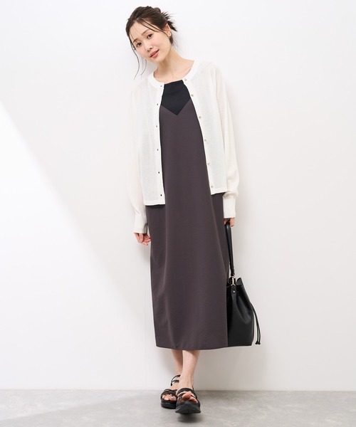 ROPE' PICNIC(ロペピクニック)の「【emur/エミュール】インターシャバックロゴカーディガン(カーディガン/ボレロ・レディース・ライトグレー/オフホワイト/チャコールグレー・38)」の20枚目の写真