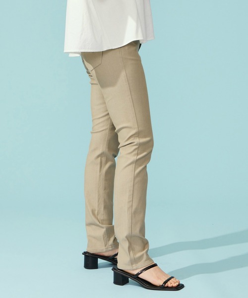 EDWIN(エドウィン)の「EDWIN LADIES ジャージーズ COOL スリムストレートデニムパンツ【涼】【速乾/ドライタッチ/蒸れにくい/軽量/夏用】(デニムパンツ・レディース・ベージュ/ブルー系その他2/ブルー系その他・X-SMALL/SMALL/MEDIUM/LARGE)」の6枚目の写真