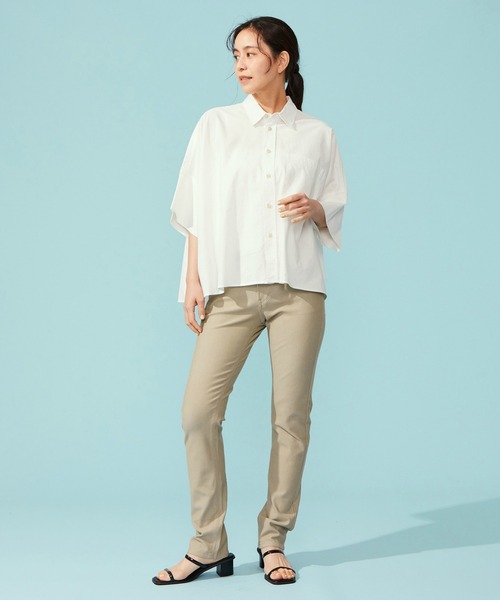 EDWIN(エドウィン)の「EDWIN LADIES ジャージーズ COOL スリムストレートデニムパンツ【涼】【速乾/ドライタッチ/蒸れにくい/軽量/夏用】(デニムパンツ・レディース・ベージュ/ブルー系その他2/ブルー系その他・X-SMALL/SMALL/MEDIUM/LARGE)」の11枚目の写真