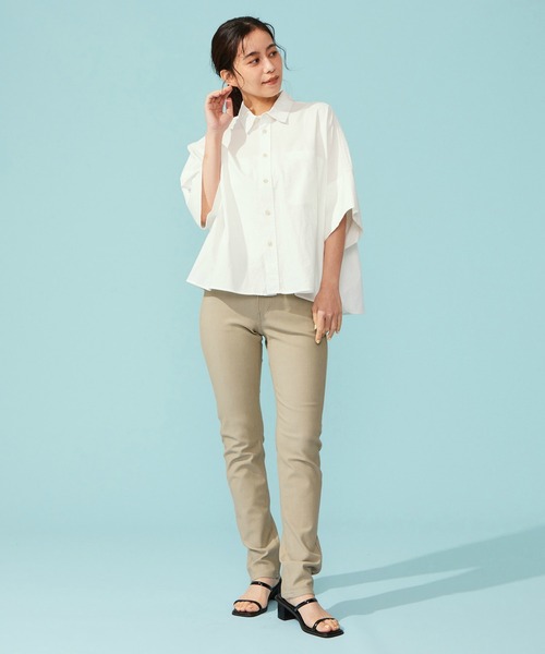 EDWIN(エドウィン)の「EDWIN LADIES ジャージーズ COOL スリムストレートデニムパンツ【涼】【速乾/ドライタッチ/蒸れにくい/軽量/夏用】(デニムパンツ・レディース・ベージュ/ブルー系その他2/ブルー系その他・X-SMALL/SMALL/MEDIUM/LARGE)」の12枚目の写真