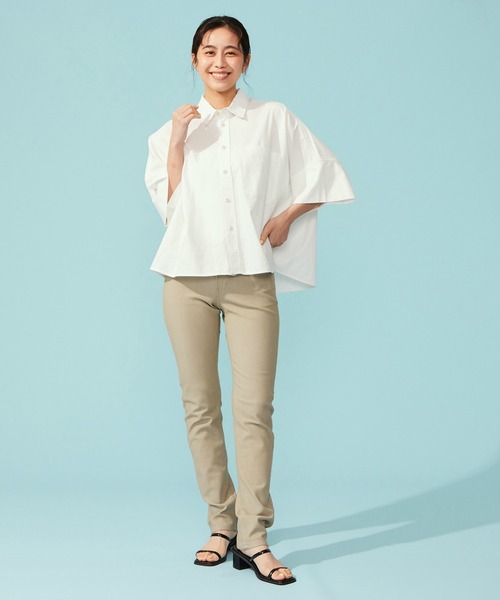 EDWIN(エドウィン)の「EDWIN LADIES ジャージーズ COOL スリムストレートデニムパンツ【涼】【速乾/ドライタッチ/蒸れにくい/軽量/夏用】(デニムパンツ・レディース・ベージュ/ブルー系その他2/ブルー系その他・X-SMALL/SMALL/MEDIUM/LARGE)」の13枚目の写真