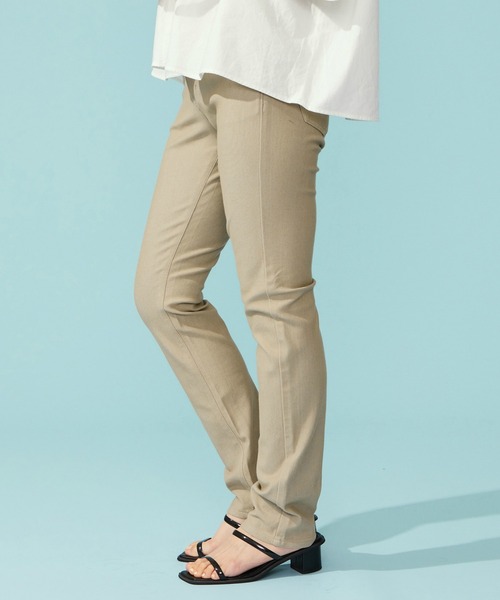 EDWIN(エドウィン)の「EDWIN LADIES ジャージーズ COOL スリムストレートデニムパンツ【涼】【速乾/ドライタッチ/蒸れにくい/軽量/夏用】(デニムパンツ・レディース・ベージュ/ブルー系その他2/ブルー系その他・X-SMALL/SMALL/MEDIUM/LARGE)」の5枚目の写真