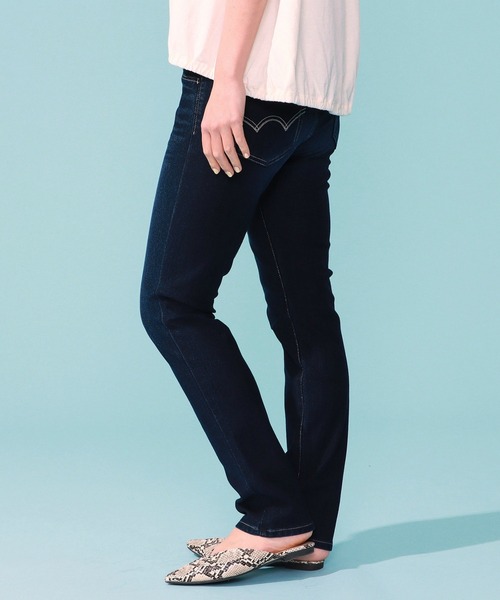 EDWIN(エドウィン)の「EDWIN LADIES ジャージーズ COOL スリムストレートデニムパンツ【涼】【速乾/ドライタッチ/蒸れにくい/軽量/夏用】(デニムパンツ・レディース・ベージュ/ブルー系その他2/ブルー系その他・X-SMALL/SMALL/MEDIUM/LARGE)」の15枚目の写真