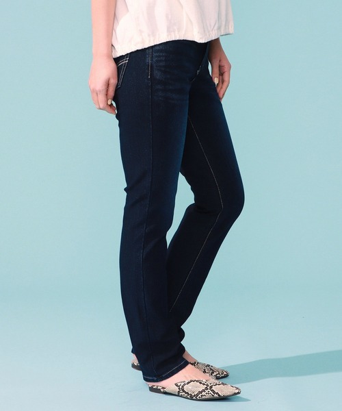 EDWIN(エドウィン)の「EDWIN LADIES ジャージーズ COOL スリムストレートデニムパンツ【涼】【速乾/ドライタッチ/蒸れにくい/軽量/夏用】(デニムパンツ・レディース・ベージュ/ブルー系その他2/ブルー系その他・X-SMALL/SMALL/MEDIUM/LARGE)」の16枚目の写真