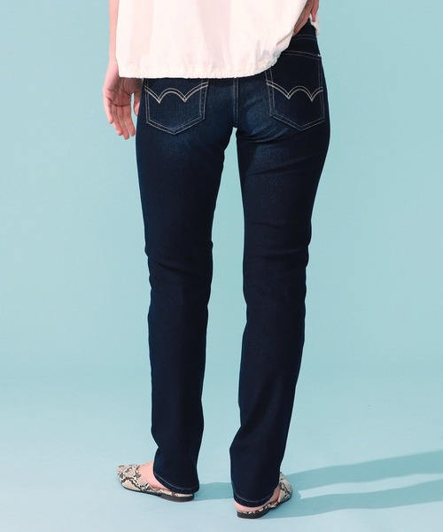 EDWIN(エドウィン)の「EDWIN LADIES ジャージーズ COOL スリムストレートデニムパンツ【涼】【速乾/ドライタッチ/蒸れにくい/軽量/夏用】(デニムパンツ・レディース・ベージュ/ブルー系その他2/ブルー系その他・X-SMALL/SMALL/MEDIUM/LARGE)」の17枚目の写真