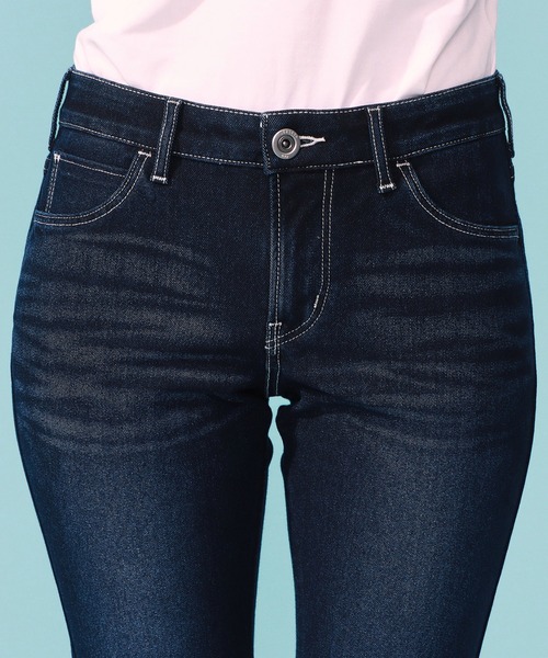 EDWIN(エドウィン)の「EDWIN LADIES ジャージーズ COOL スリムストレートデニムパンツ【涼】【速乾/ドライタッチ/蒸れにくい/軽量/夏用】(デニムパンツ・レディース・ベージュ/ブルー系その他2/ブルー系その他・X-SMALL/SMALL/MEDIUM/LARGE)」の18枚目の写真