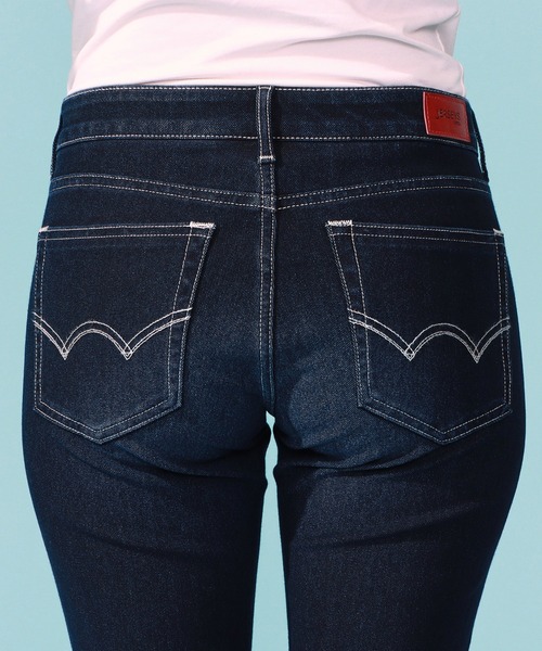 EDWIN(エドウィン)の「EDWIN LADIES ジャージーズ COOL スリムストレートデニムパンツ【涼】【速乾/ドライタッチ/蒸れにくい/軽量/夏用】(デニムパンツ・レディース・ベージュ/ブルー系その他2/ブルー系その他・X-SMALL/SMALL/MEDIUM/LARGE)」の19枚目の写真