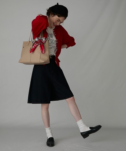 BONLECILL Marche(ボンルシールマルシェ)の「【BONLECILL Marche】《A4収納可能》ひねり金具ショルダートートバッグ(ショルダーバッグ・レディース・ブラック/ベージュ/ブラウン・FREE)」の22枚目の写真