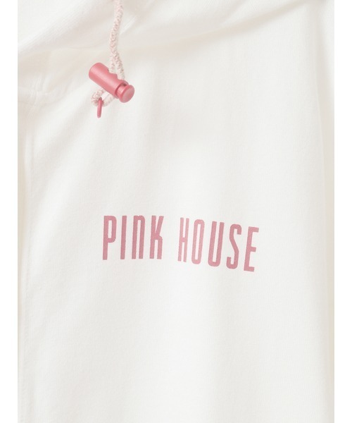 期間お値下げ〜PINK HOUSE フード付きカーディガンパーカー ロゴプリントフード付きカーディガン（パーカー）｜PINK HOUSE（ピンク