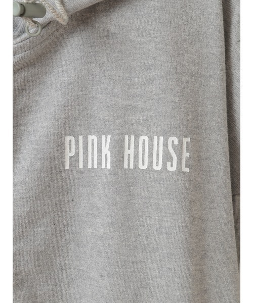 期間お値下げ〜PINK HOUSE フード付きカーディガンパーカー ロゴプリントフード付きカーディガン（パーカー）｜PINK HOUSE（ピンク