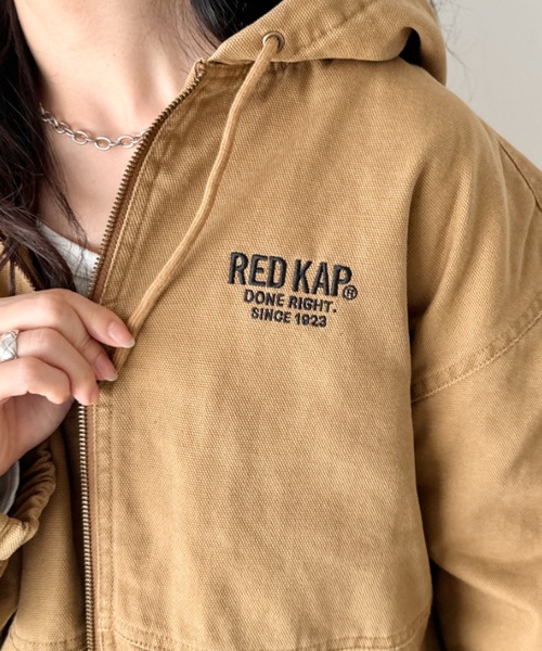RED KAP(レッドキャップ)の「RED KAP(レッドキャップ)/ルーズフィット フーデットジャケット ダックジャケット(ブルゾン・レディース・ブラック/ベージュ・M/L/XL)」の16枚目の写真