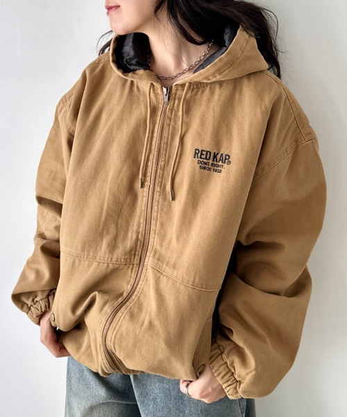 RED KAP(レッドキャップ)の「RED KAP(レッドキャップ)/ルーズフィット フーデットジャケット ダックジャケット(ブルゾン・レディース・ブラック/ベージュ・M/L/XL)」の20枚目の写真