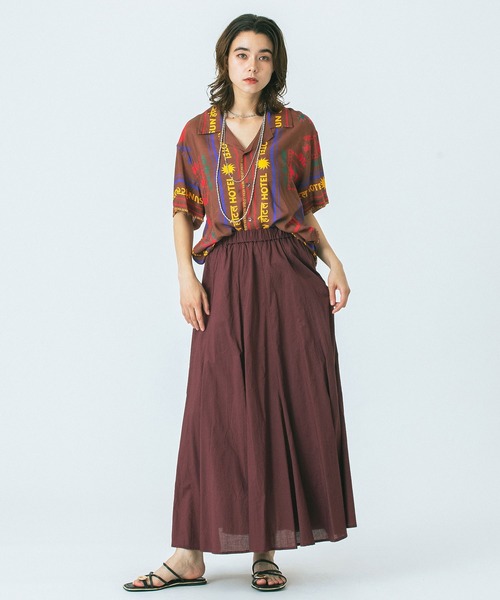 ジャガード両ZIPスカート ローズバッド 完売アイテム セール】FLARED MAXI SKIRT（スカート）｜ROSE BUD（ローズ